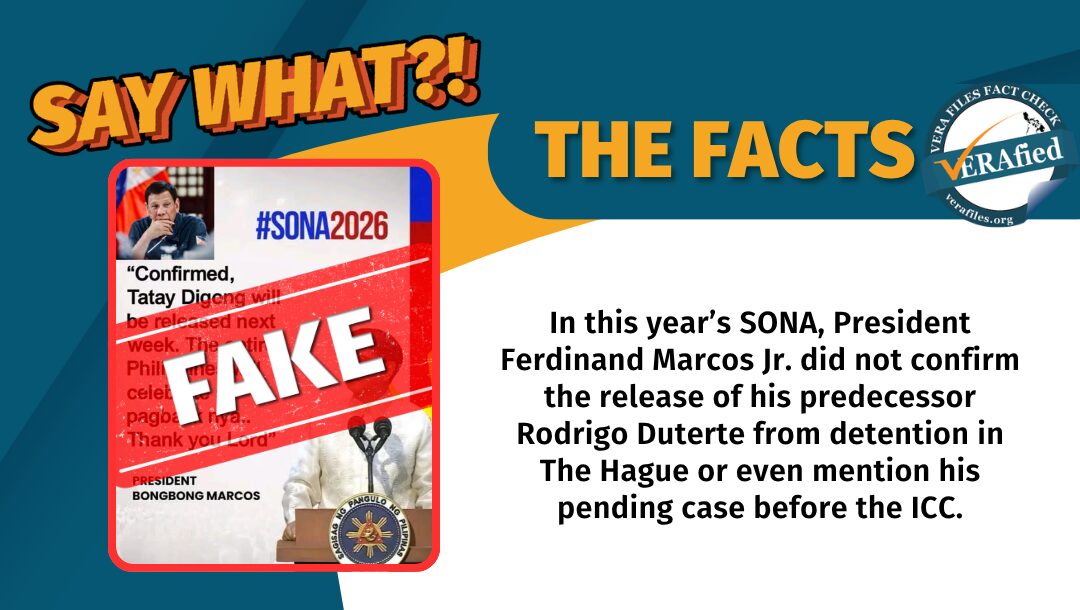 In this year’s SONA, President Ferdinand Marcos Jr. did not confirm the release of his predecessor Rodrigo Duterte from detention in The Hague or even mention his pending case before the ICC.