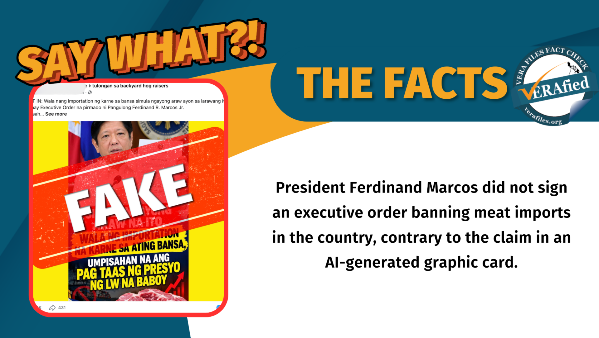 FACT CHECK: Marcos did NOT order meat importation ban starting Oct. 12