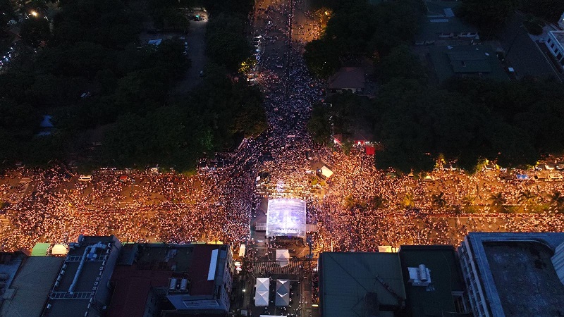 A drone shot of Isko Moreno's concert-rally dubbed  “Isigaw mo, Isko!”