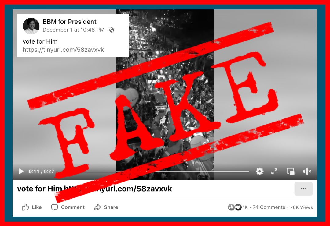 VERA FILES FACT CHECK: This is a 2018 video shot in Malaysia, NOT a pro-Marcos rally