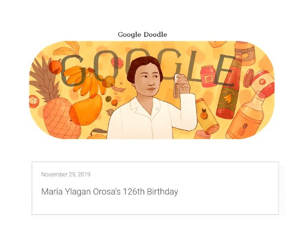 Google Doodle: Maria Ylagan Orosa