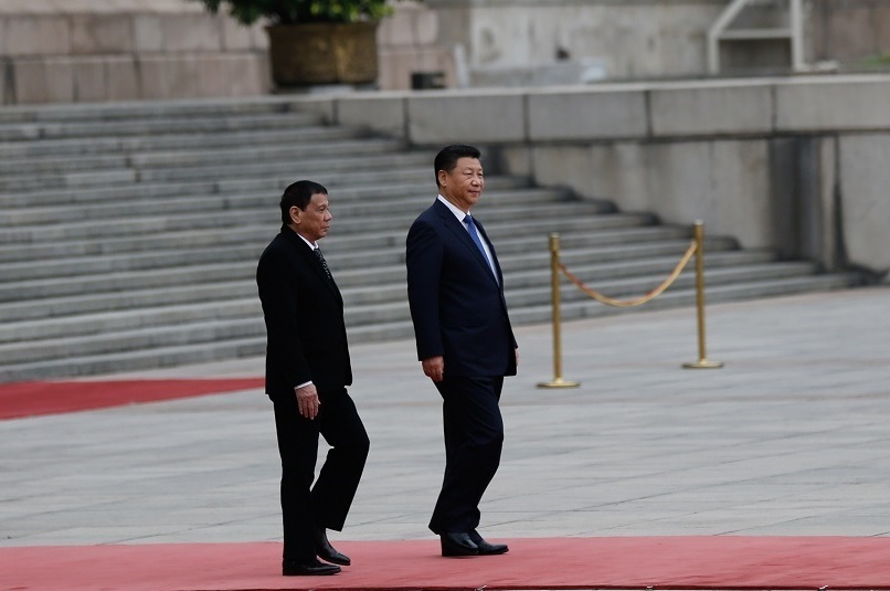VFChina President Xi Jinping welcomes Pres. Duterte to Beijing during the latter's state visit , Oct. 2016..jpg