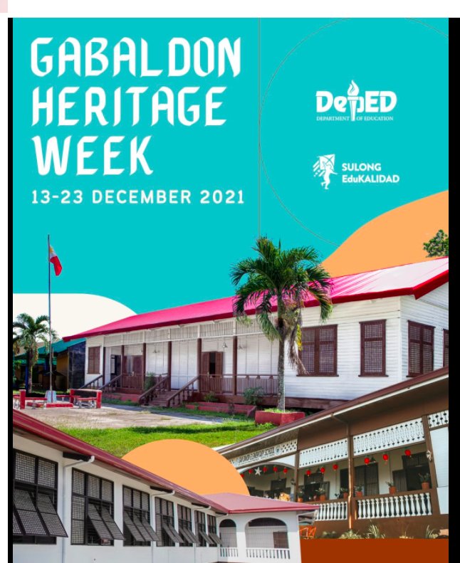 DepEd Poster: Gabaldon Heritage Week, 13-23 December 2021.