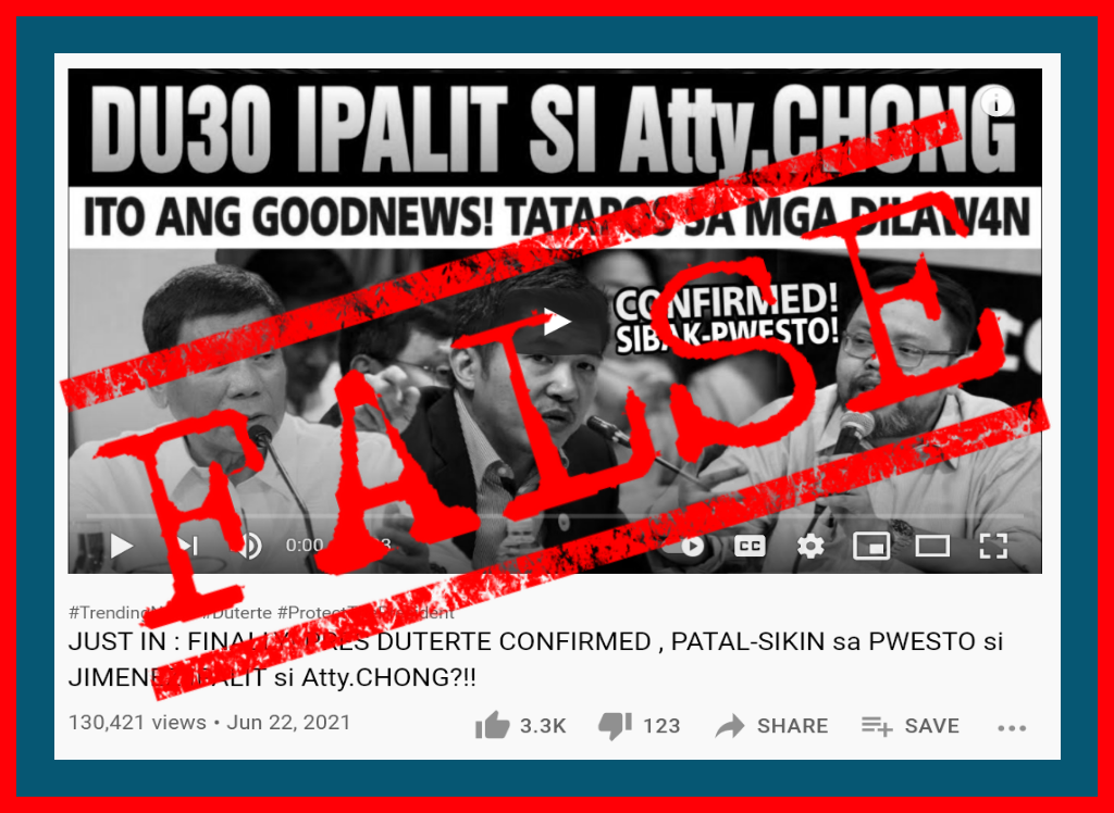 VERA FILES FACT CHECK: Comelec spox is NOT being removed