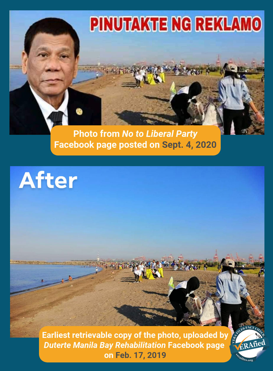 Vera Files Fact Check Viral Post Contrasting Manila Bay During Duterte Aquino Terms Makes