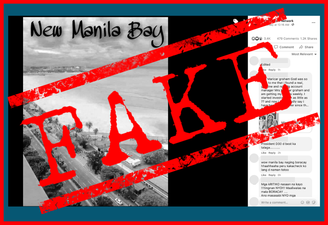 VERA  FILES FACT CHECK: Photo of ‘new Manila Bay’ with wider, longer dolomite beach FAKE