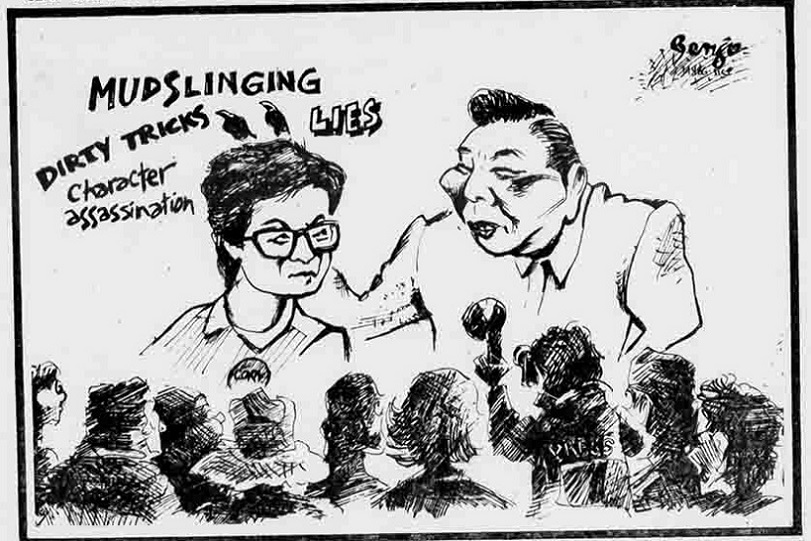 1986 01 14 We Forum Cory Benjo Laygo cartoon Marcos demonizing Cory.jpg