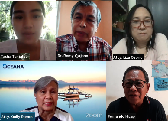 Oceana panel- Atty Golly Ramos, Fernando Hicap, Atty Liza Osorio, Dr Romy Quijano, Tasha Tanjutco