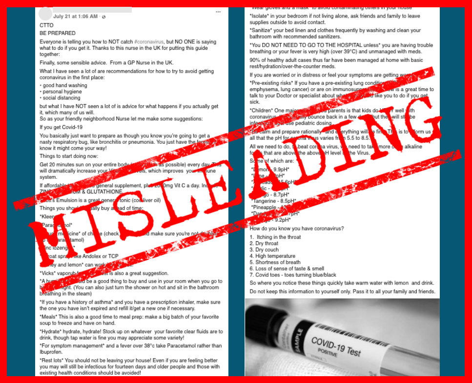 VERA FILES FACT CHECK: Viral medical advice on how to deal with COVID-19 MISLEADING