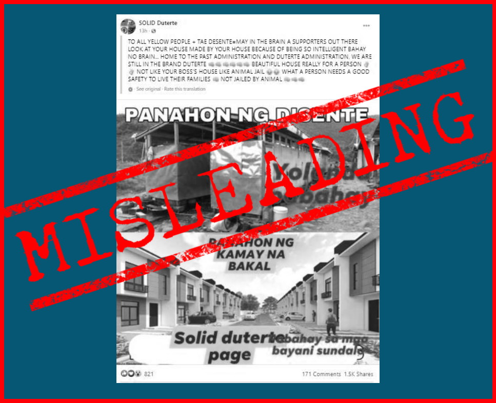 VERA FILES FACT CHECK: This townhouse is NOT a Duterte housing project