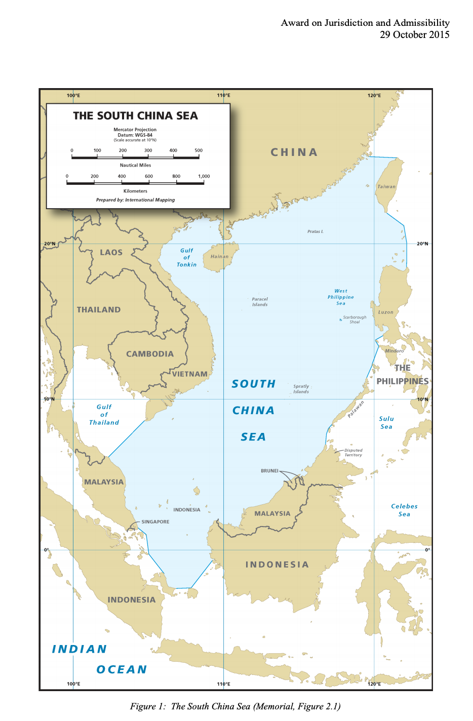 The South China Sea: Award on Jurisdiction and Admissibility, 29 October 2015
