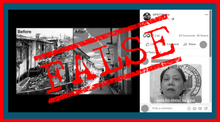 VERA FILES FACT CHECK: Another FB post spreads FALSE comparison of housing under ‘disente’ vs ‘bastos’ time