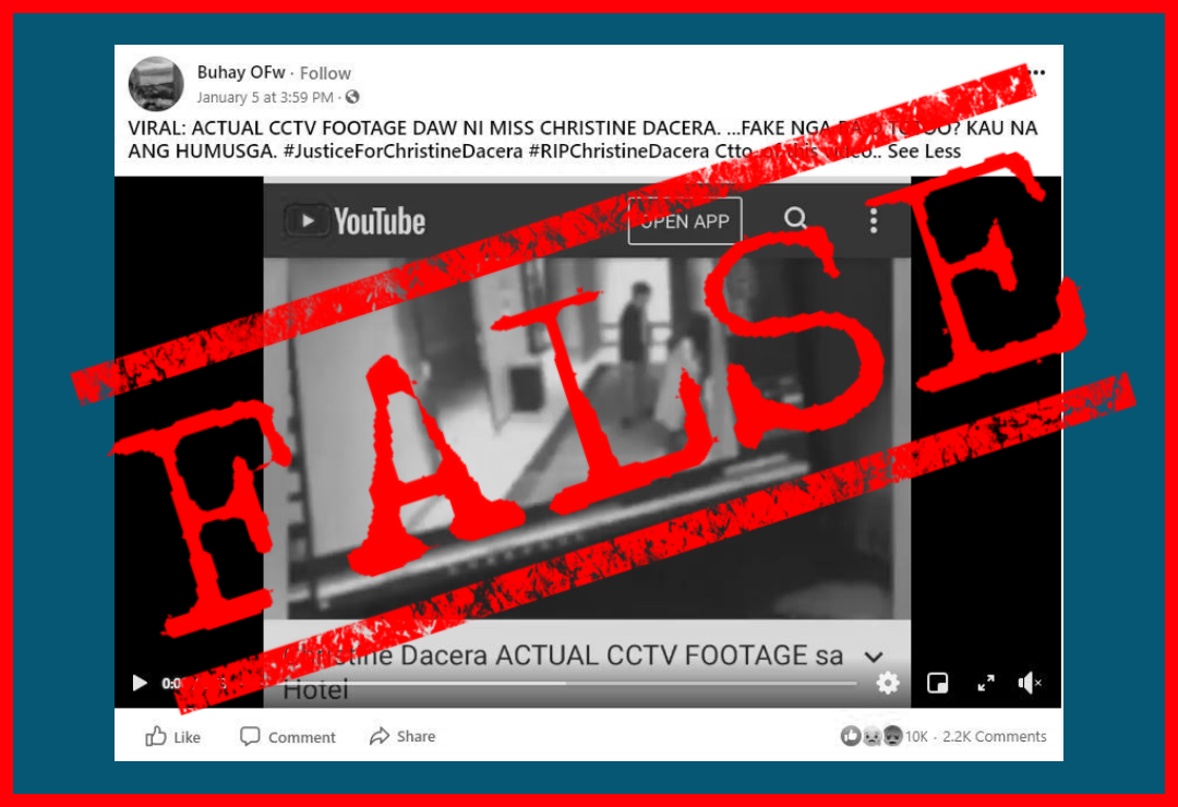 VERA FILES FACT CHECK: 2016 Chinese video WRONGFULLY tagged as 'Dacera'  CCTV footage - VERA Files