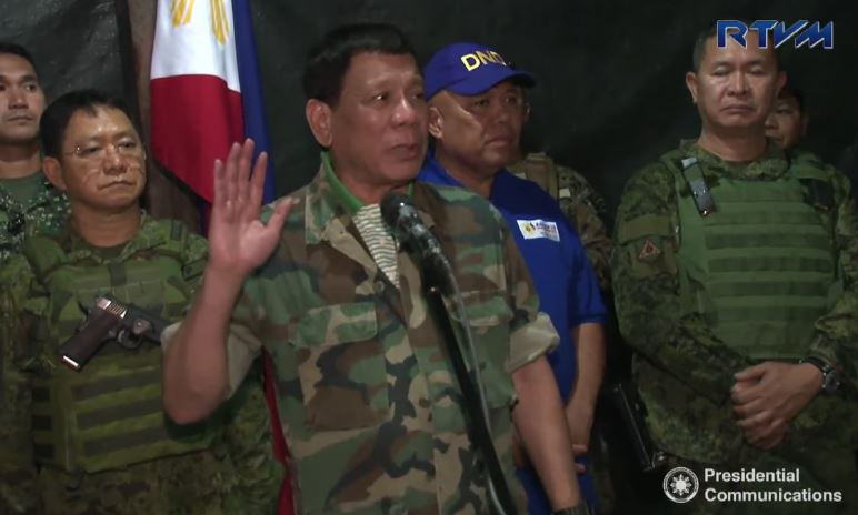 Duterte in Marawi Aug. 24