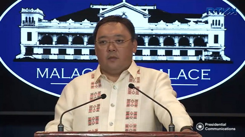 Haary Roque briefing Malacanang pres corps on withdrawal from ICC.jpg