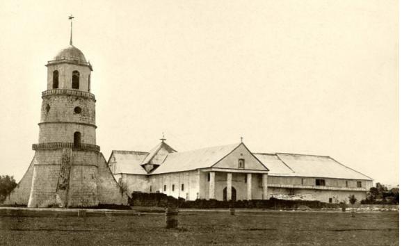 1891 photo of the Dumaguete Cathedral, Philippine Digital Archives, University of Michigan