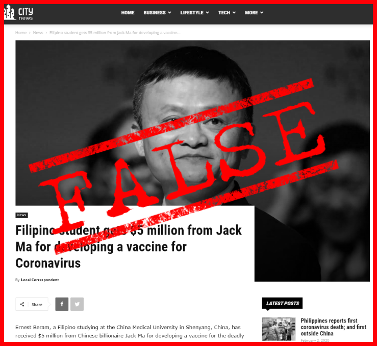 020320 Jack Ma DID NOT donate $5 million to Filipino student.png