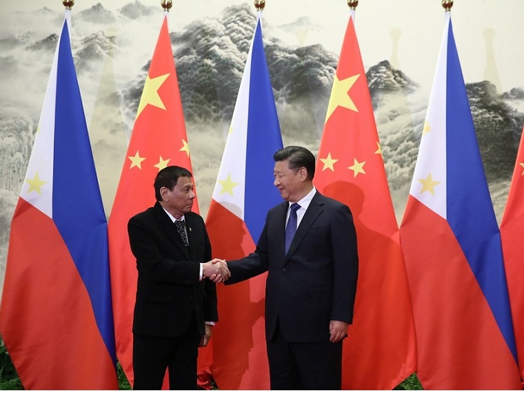 Philippine President Duterte and China President Xi Jinping in Beijing , Oct 2016 State visit..jpg