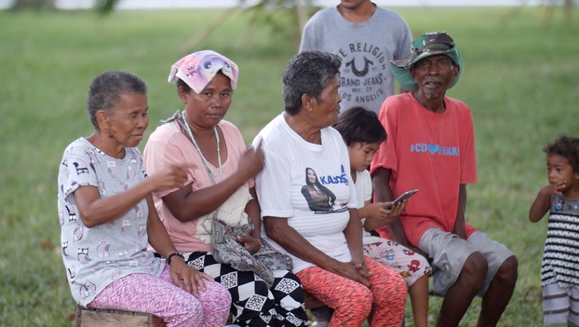 Participants of the Aeta Village roadshow take a break tending their stores at the expo..jpg