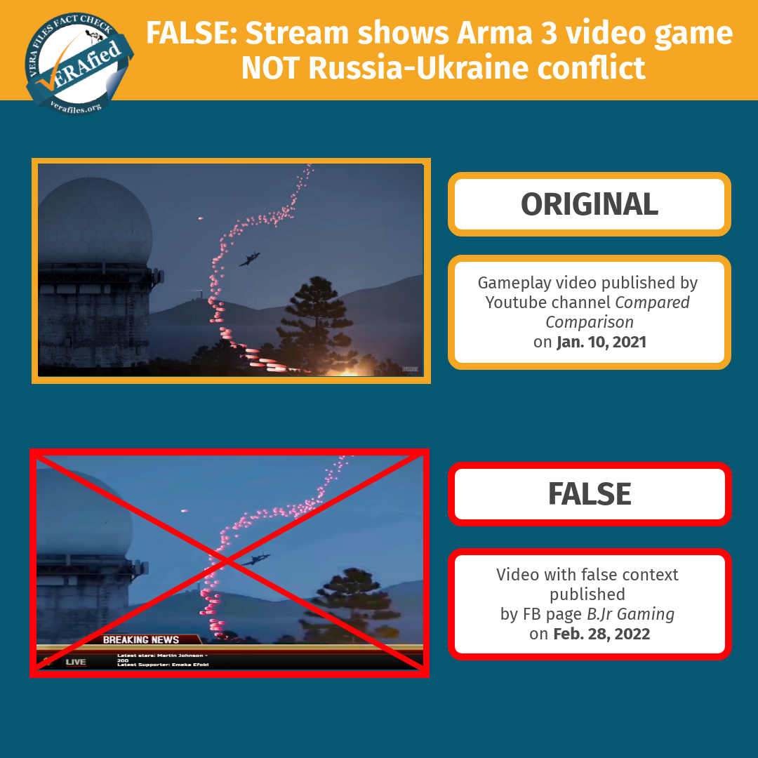 VERA FILES FACT CHECK: Stream shows Arma 3 video game NOT Russia-Ukraine  conflict - VERA Files