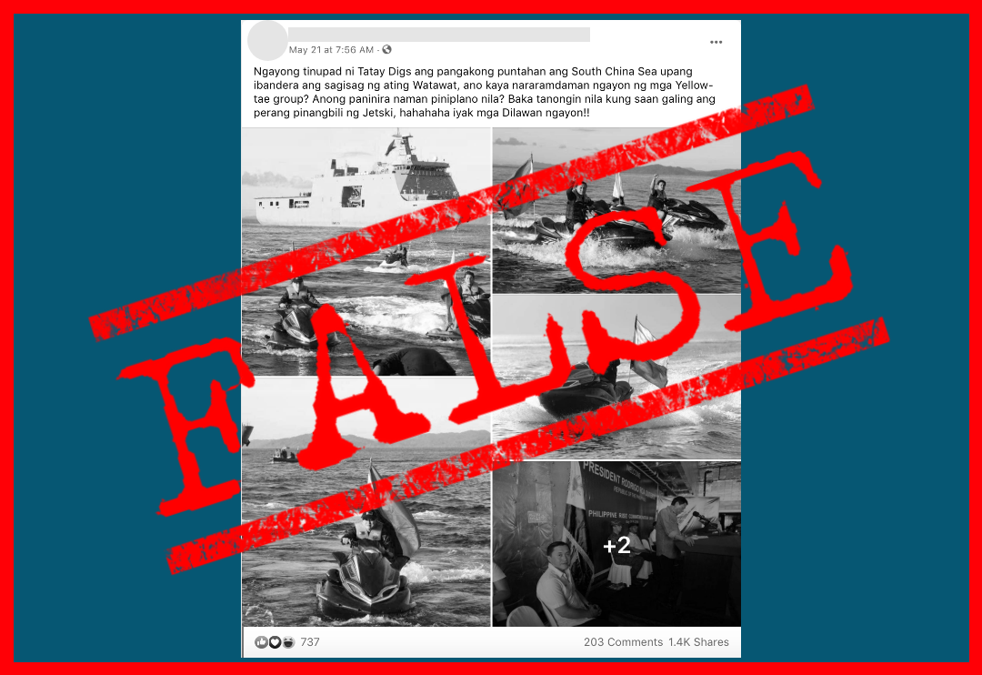 VERA FILES FACT CHECK: Bong Go’s 2018 photos in Aurora FALSELY used to claim Duterte has fulfilled jet ski vow