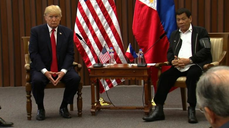 US Pres. Donald Trump and Philippine Pres. Rodrigo Duterte meet in Manila during the 2017 Asean Summit. Malacañang file photo..jpg