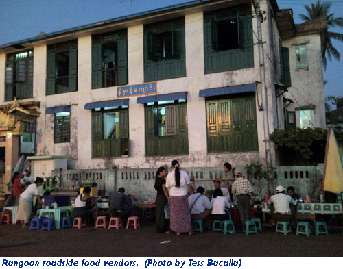 Rangoon's roadside food vendors