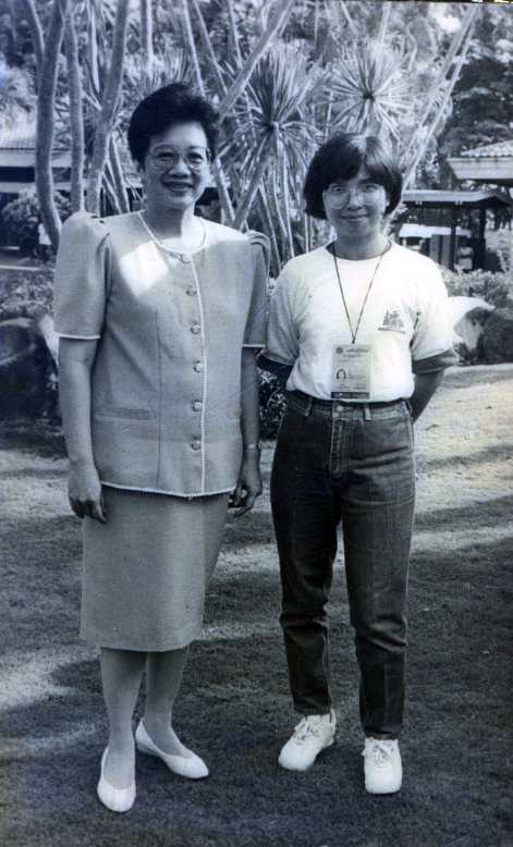 The author and Aquino at Hacienda Luisita
